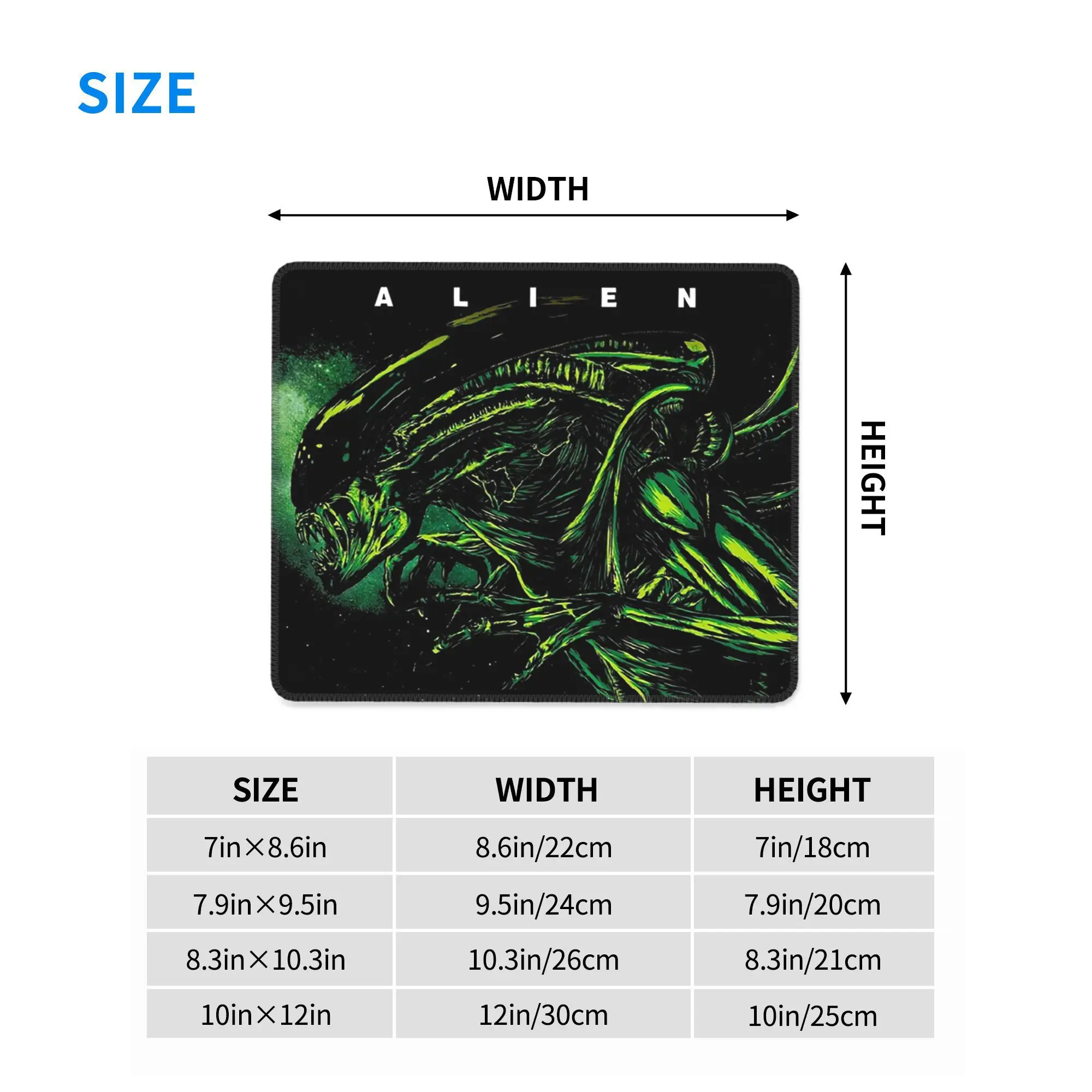 Alien Mouse Pad Computer Keyboard Mouse Mat Gamer PC Laptop Desk Mat Office Accessories Table Mats
