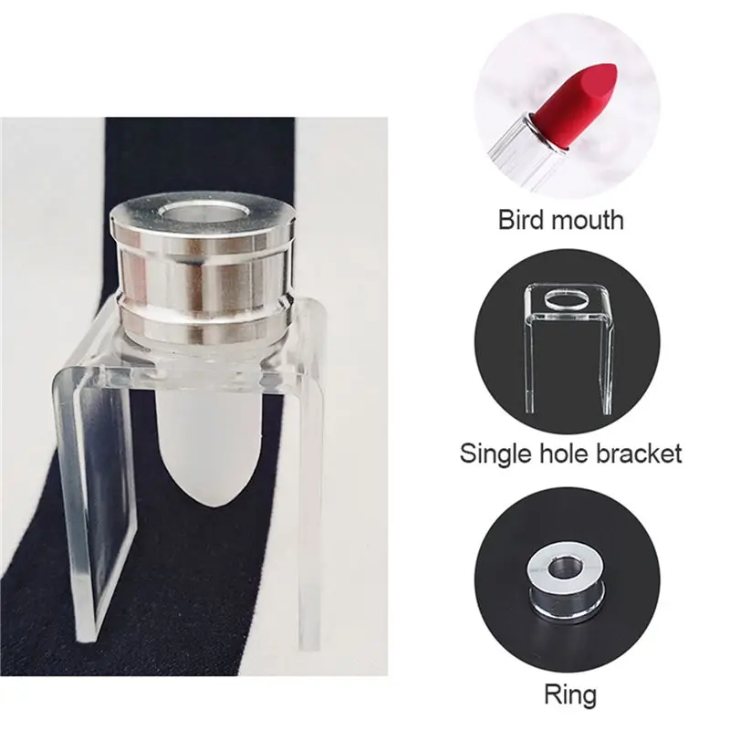 Beauty 9 Piece Set DIY 12.1Mm Simple Lipstick Filling Tube Birdmouth Silicone Mold Aluminum Ring Single Hole Bracket