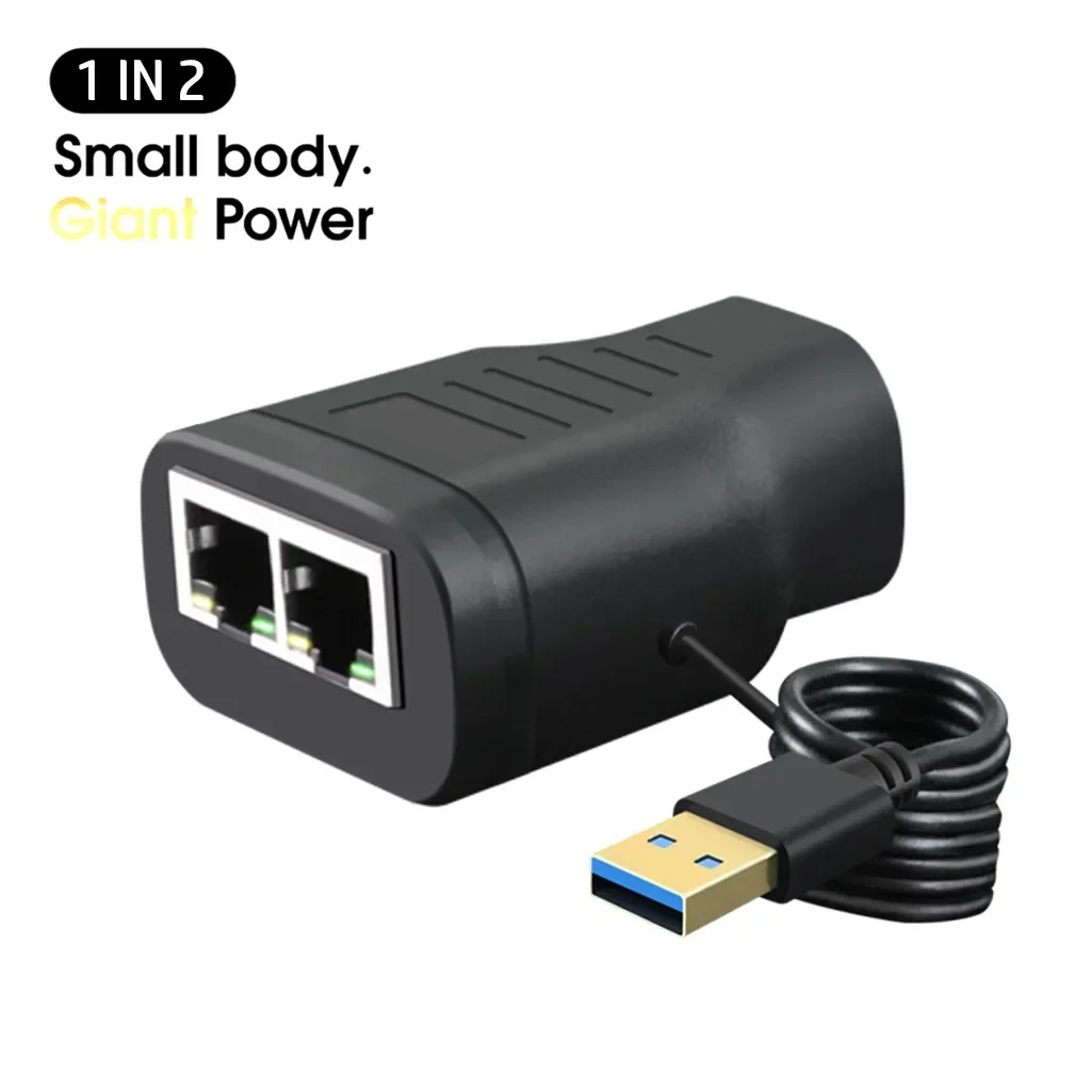 RJ45 Three-way Head Network Cable Connection Network RJ45 1-to-2 Internet Access At The Same Time, Three-way Network