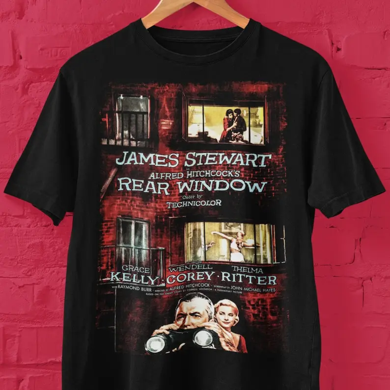 Alfred Hitchcock\'s Classic Rear Window Movie Poster Short Sleeve T Shirt, Hitchcock t shirts, Hitchcock movies