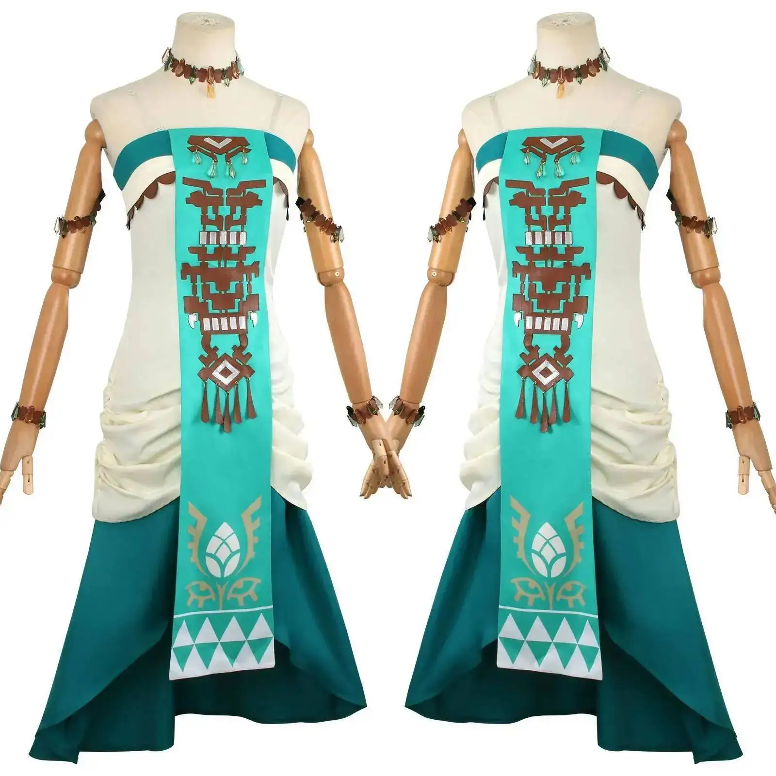 

9- шт., платье принцессы Зельды для косплея, ролевые игры, же игры, костюм принцессы на Хэллоуин, костюмы на Хэллоуин