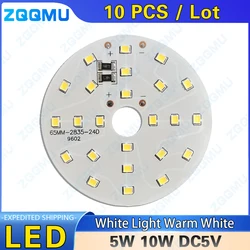 Low Voltage Light Source 5V Lamp Panel 5V Lamp Beads LED Light Source Panel 5W 10W White Light Warm Light 5V Light Source