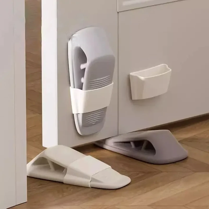 1PC Silicone Door Stopper Windproof Wedge Door Holder Anti Slam Door Jam Reusable No Drill Door Stop for Home Office