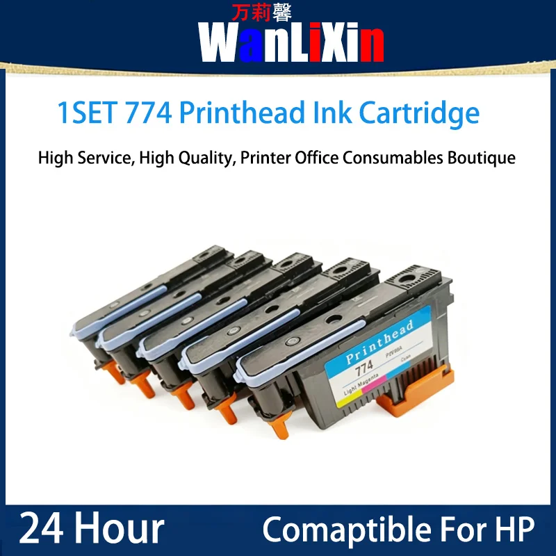 

1 set 774 Printhead Ink Cartridge Compatible For HP P2V97A P2V98A P2V99A P2W00A P2W01A Z6810 Z6610