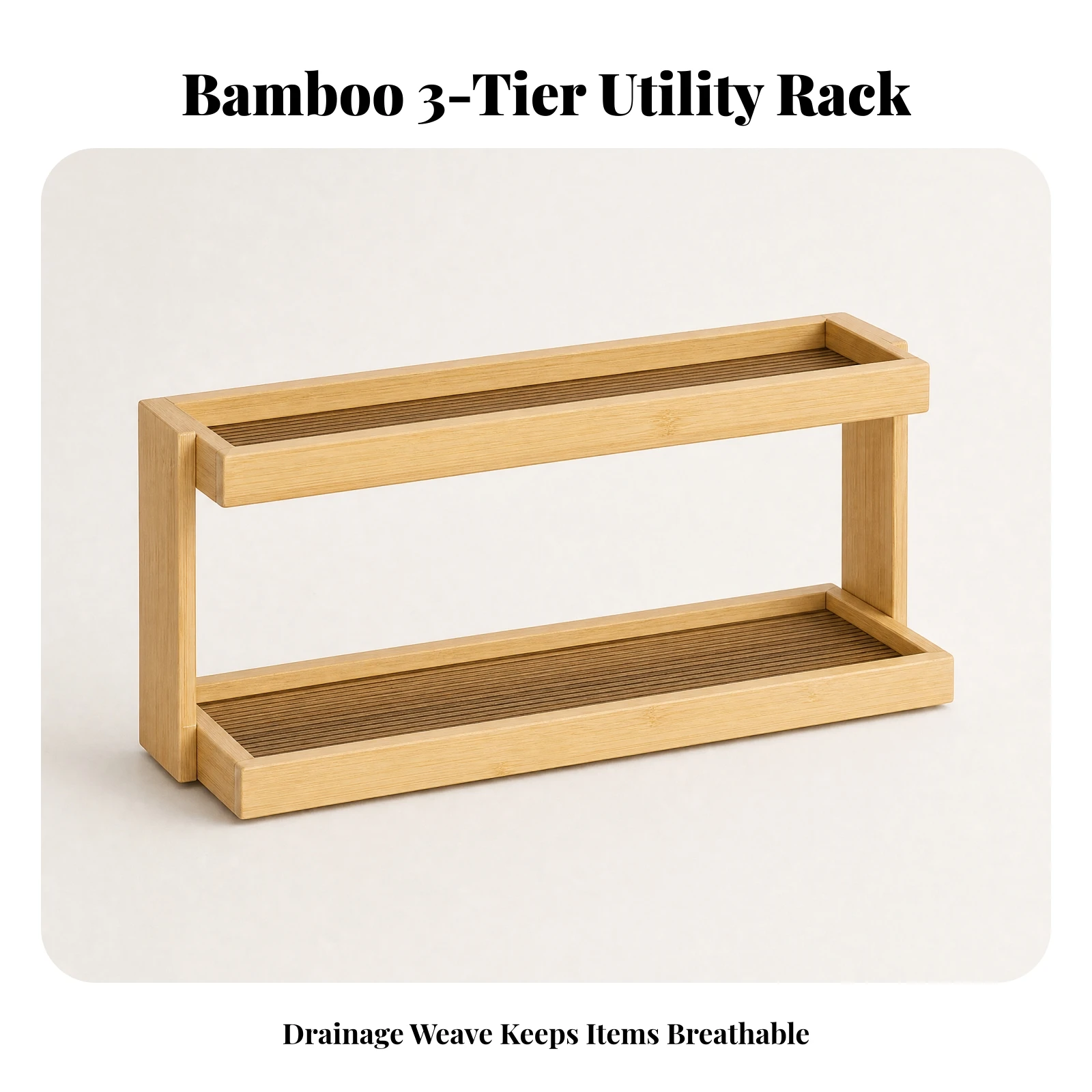 Cup Rack with Bamboo Frame Multipurpose Storage Display Shelf with Acrylic Panels Coffee Bar Shelf No-Drill view 5