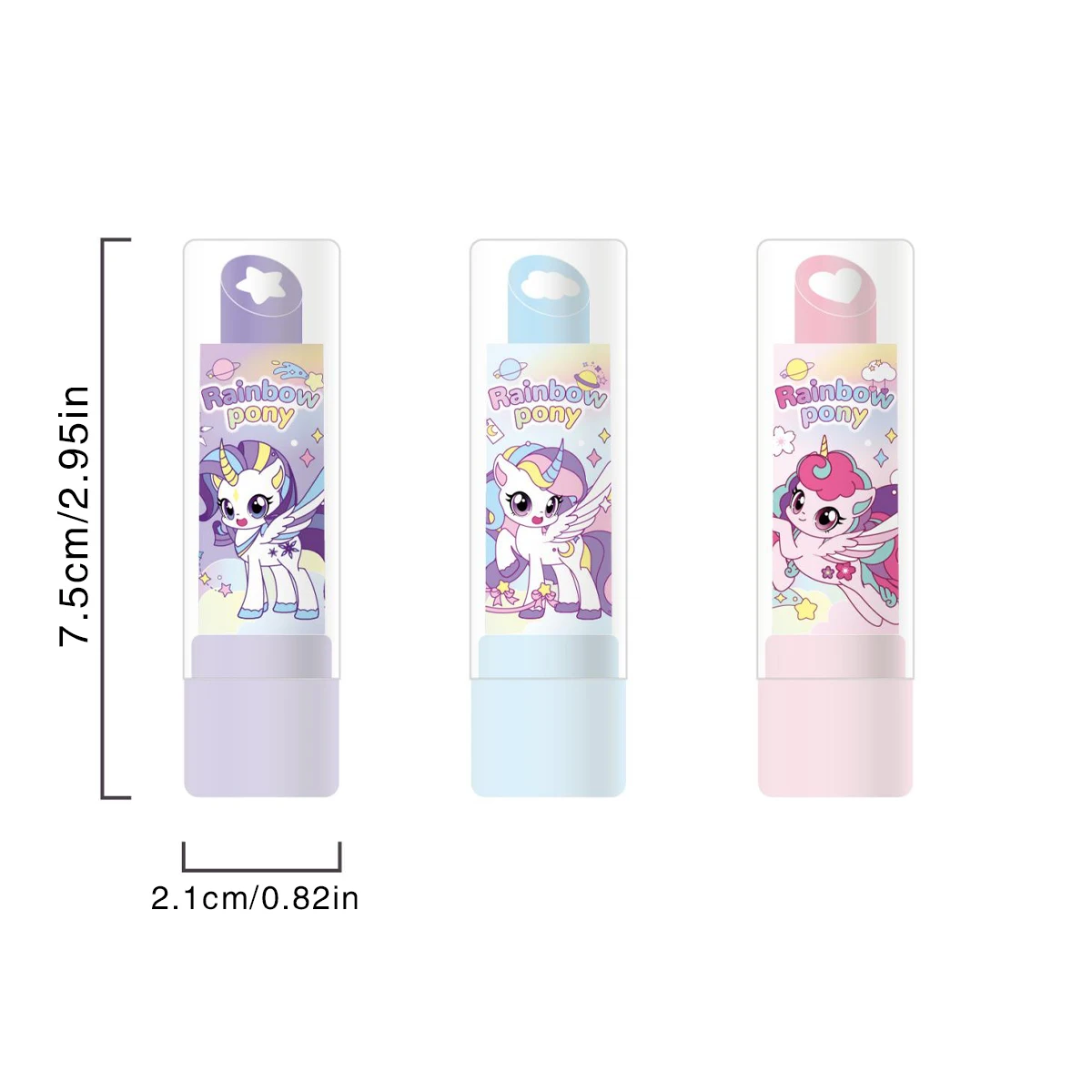Afbeelding 5: Pony-style lipstick, eraser, fun cosmetics, styling, school office painting, exam pencil, eraser, student and teacher gifts