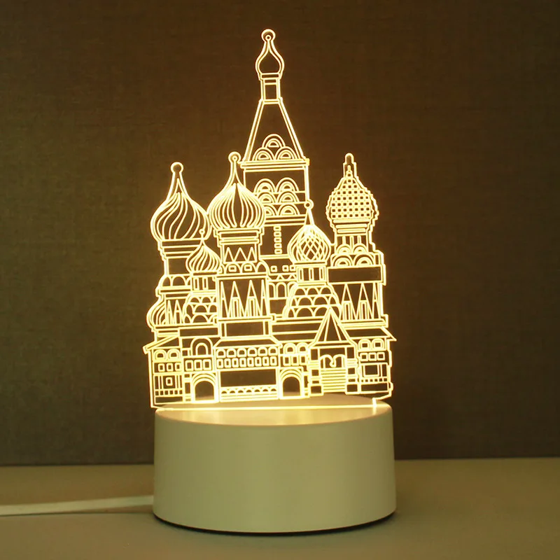 Small gifts 3d night light creative atmosphere luminous birthday gift l acrylic bedside lamp