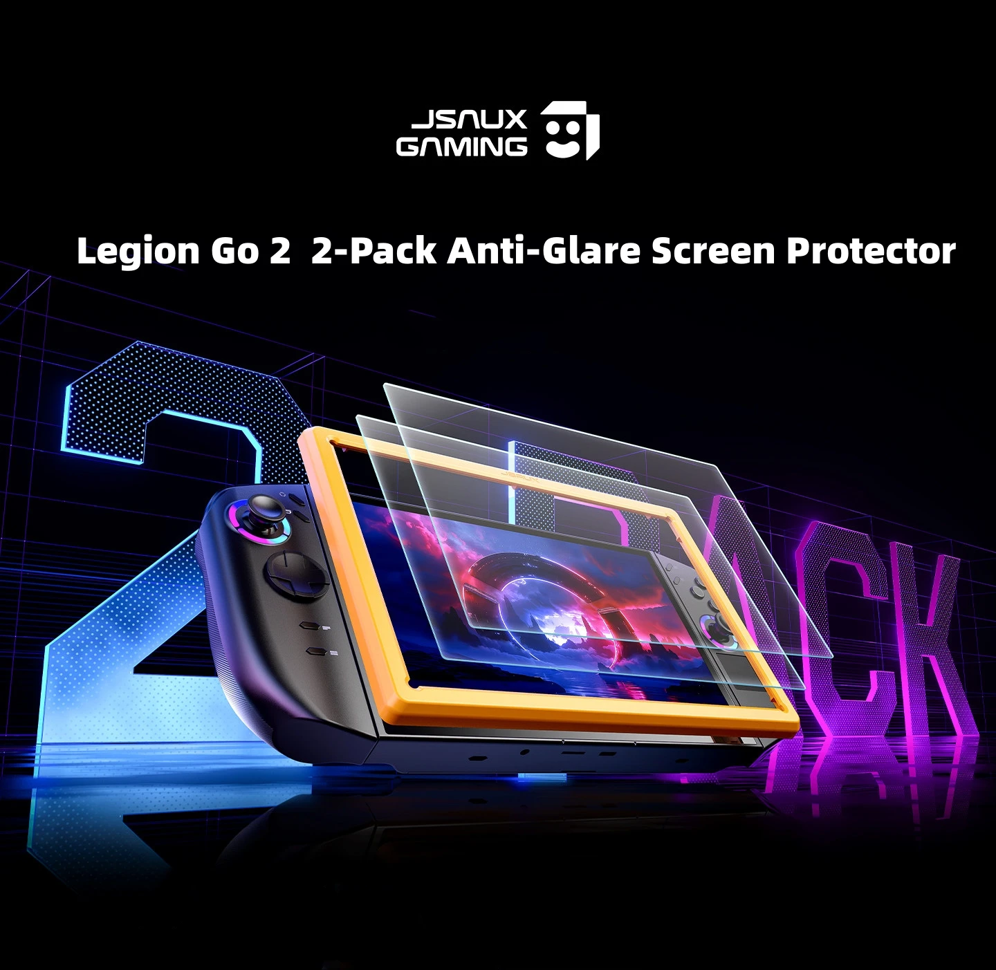 

2-Pack Anti-Glare Screen Protector for Legion Go 2 8" (2025), 8-inch Full Coverage, Matte Tempered Glass Protector Accessories
