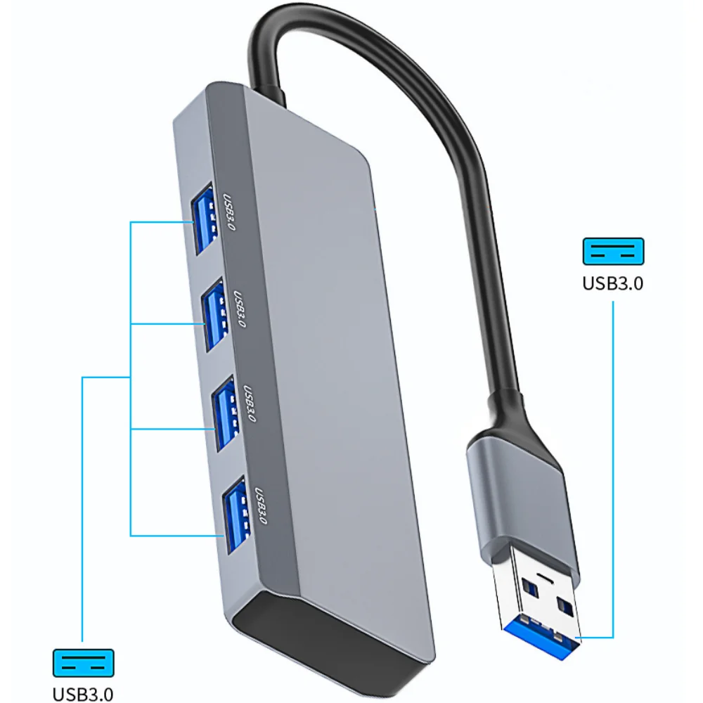 High-speed USB 3,0 Hub Multi USB Splitter 4-port Mehrere Expander Adapter Computer Zubehör Für Laptop PC