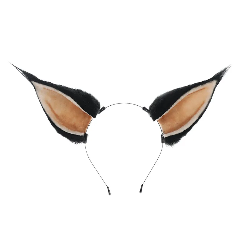 Nieuwe Handgemaakte Harige Kat Oor Hoofdband Halloween Cosplay KC Anime Haaraccessoires Kat Meisje Zwart Nepbont Oor Props