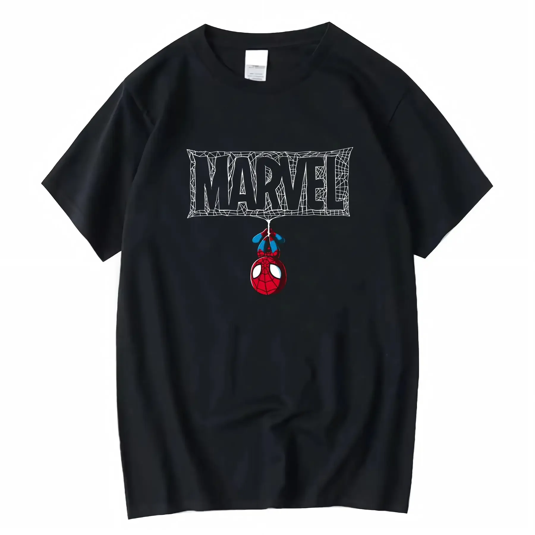 

Marvel Cute Baby Spider Man T shirt 100 Cotton Crew Neck Suitable for All Seasons Ages vintage Washed Breathable streetwear