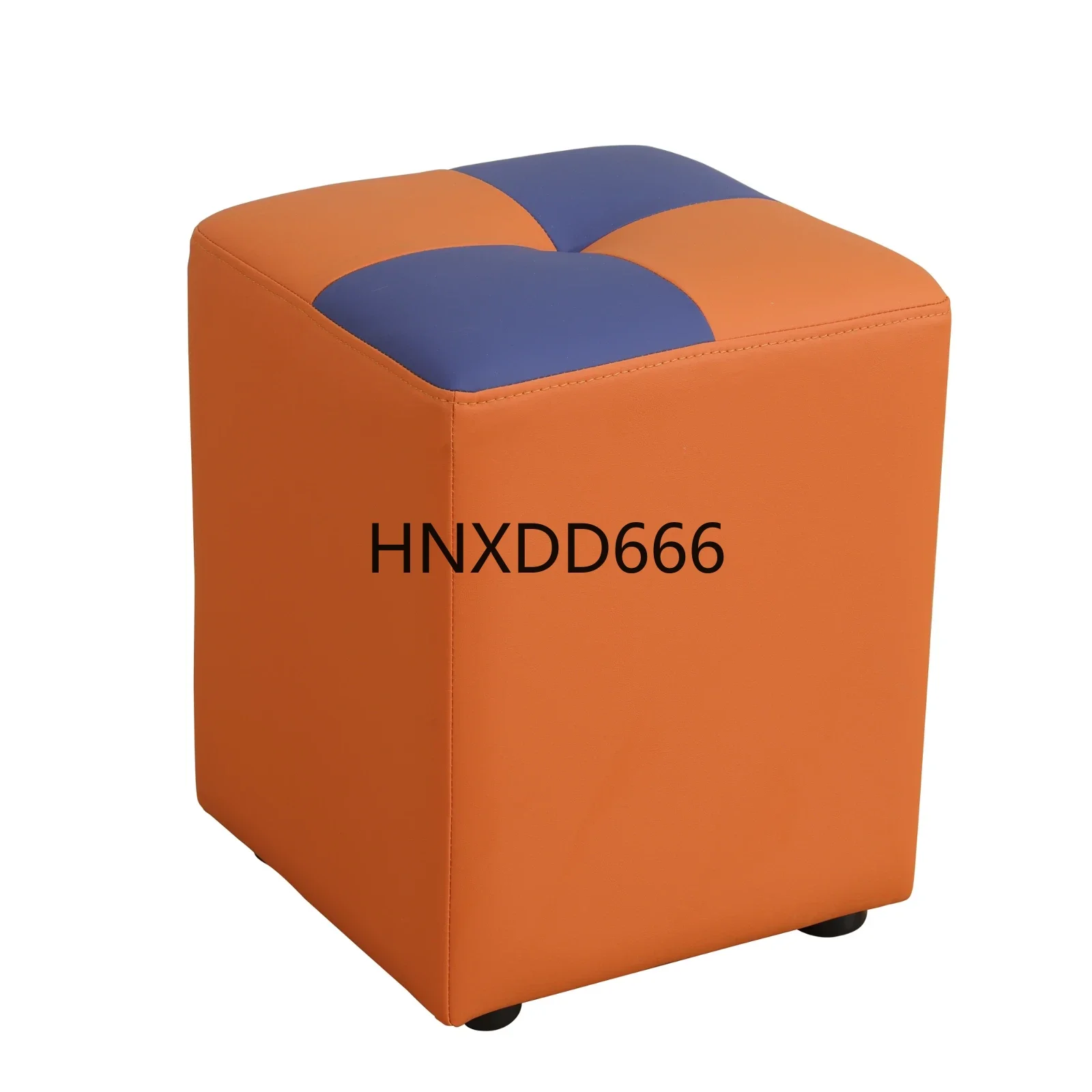 

Orange and Blue Cat-Scratch Leather living room Square High Stool