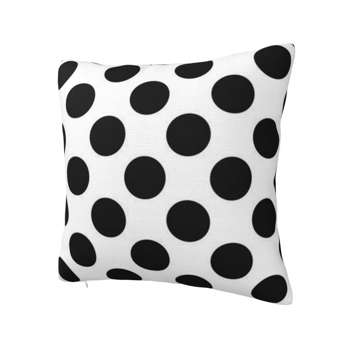 Polka Dots Pillow Cover Black Retro Polyester Pillow Case Cushion Cover Cute Funny Custom DIY Pillowcases For Living Room Chair