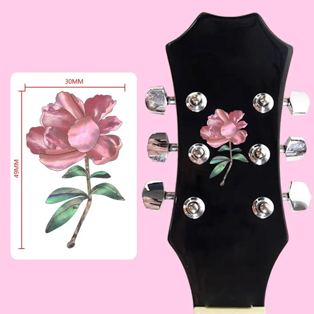 Snack Guitar Panel Decal Wolf Novelty Guitar Head Sticker Flower Inlay Sticker Guitar Panel Sticker Guitar Beginner Gifts