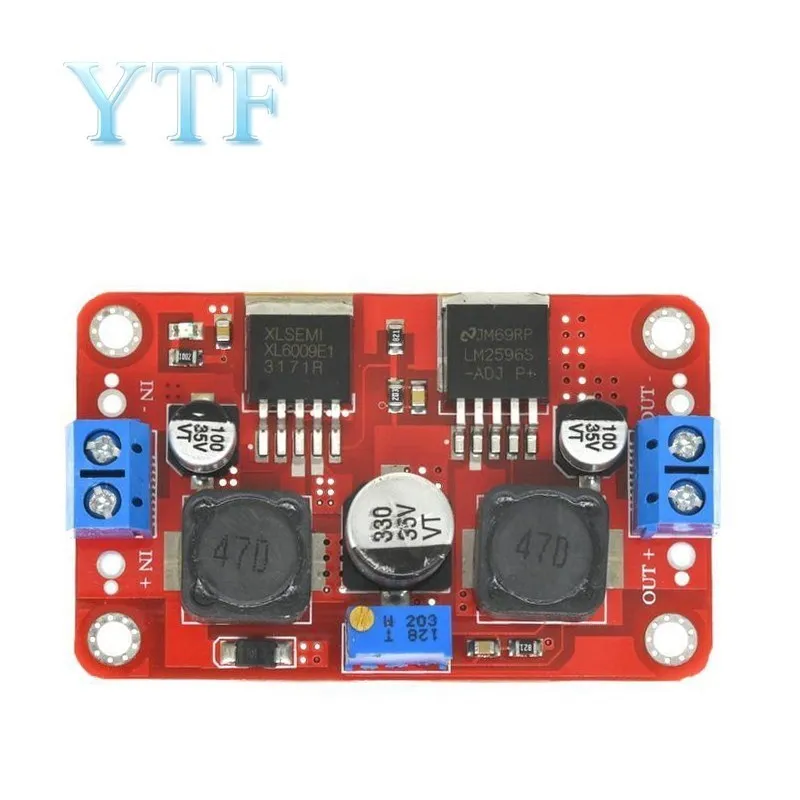 

LM2577S до LM2596S двухчиповый стандартный модуль напряжения постоянного тока для солнечной батареи с повышением напряжения, регулируемый высокомощный модуль питания автомобиля