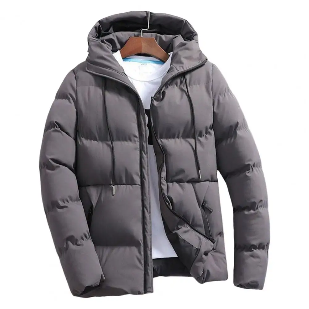 Jaqueta puffer de capuz grosso masculina, parkas quentes, sobretudo casual, casaco de inverno, moda empresarial