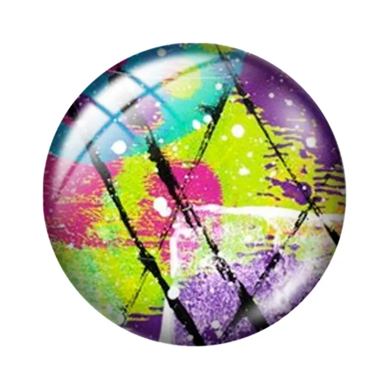Purple Passion  12mm/18mm/20mm/25mm glass cabochon  bracelet pendant rings for jewelry demo earrings back Making findings - view 3