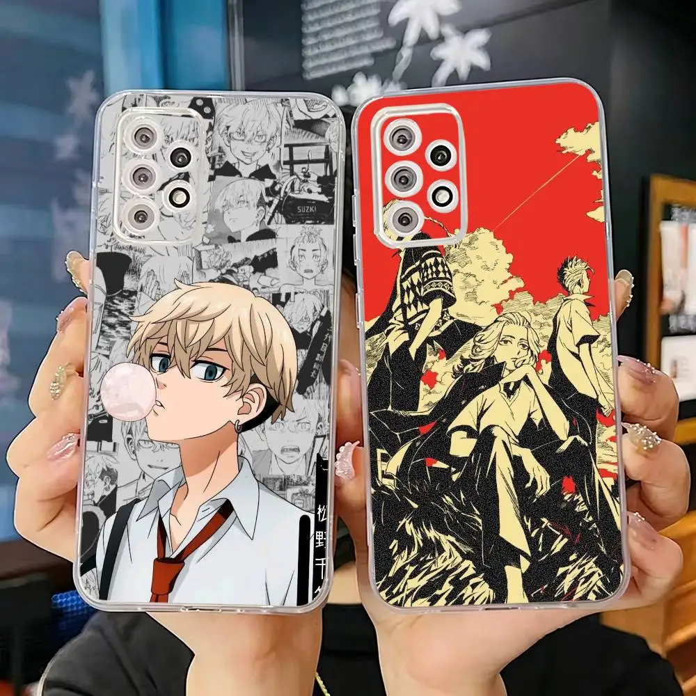 Tokyo Revengers Popular Anim Transparent Soft Silicone Phone Case For Samsung S25 S24 S23 S22 S21 S20 S10 FE Note 20 Ultra Plus