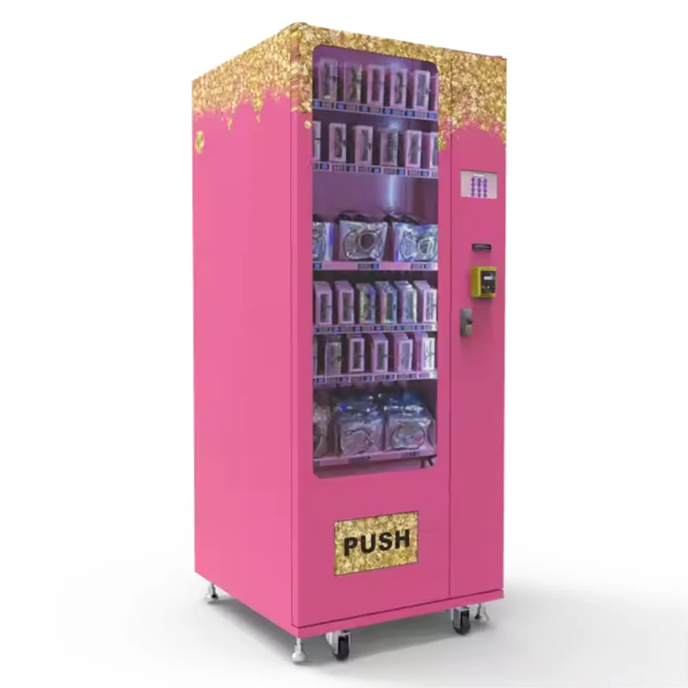 Usa Wifi Slim Hair Nail Lash Vending Machine Beauty Toiletries Toys Smart Vending Machines for Makeup Digital Self Service Kiosk