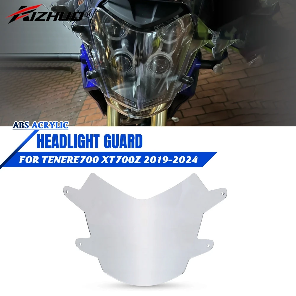 Motorcycle Accessories Transparent Headlight Protector Cover Acrylic Head light Guard FOR YAMAHA TENERE 700 WOLD RAID 2022-2024