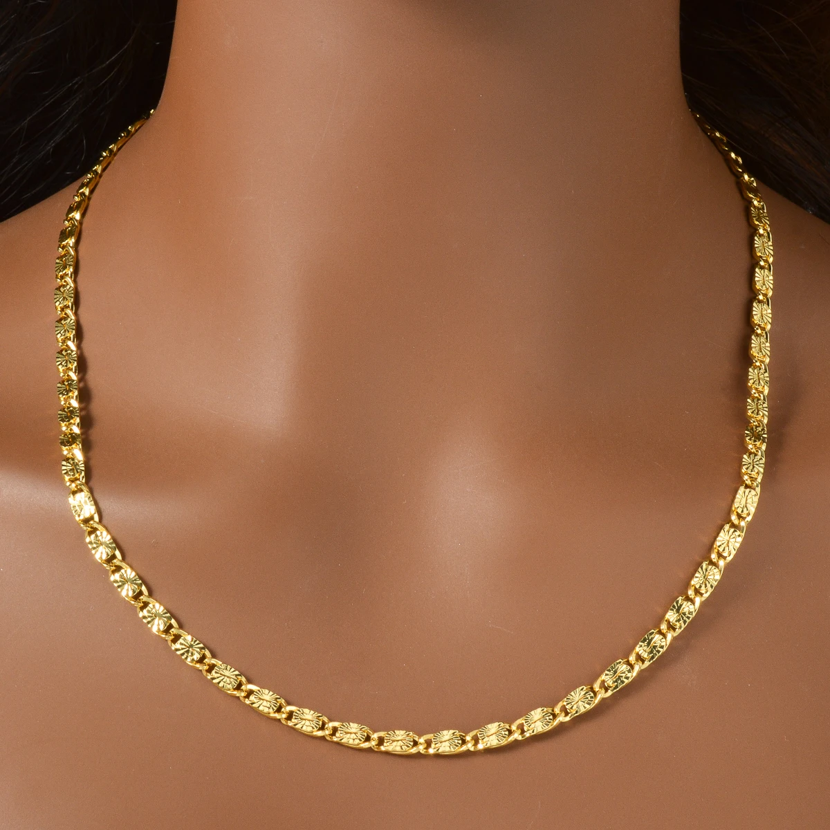 Classic Irregular 18k Gold Plated Copper Necklace New Fashion Pattern Dubai Link Chain for Women High-Quality Jewelry Gift