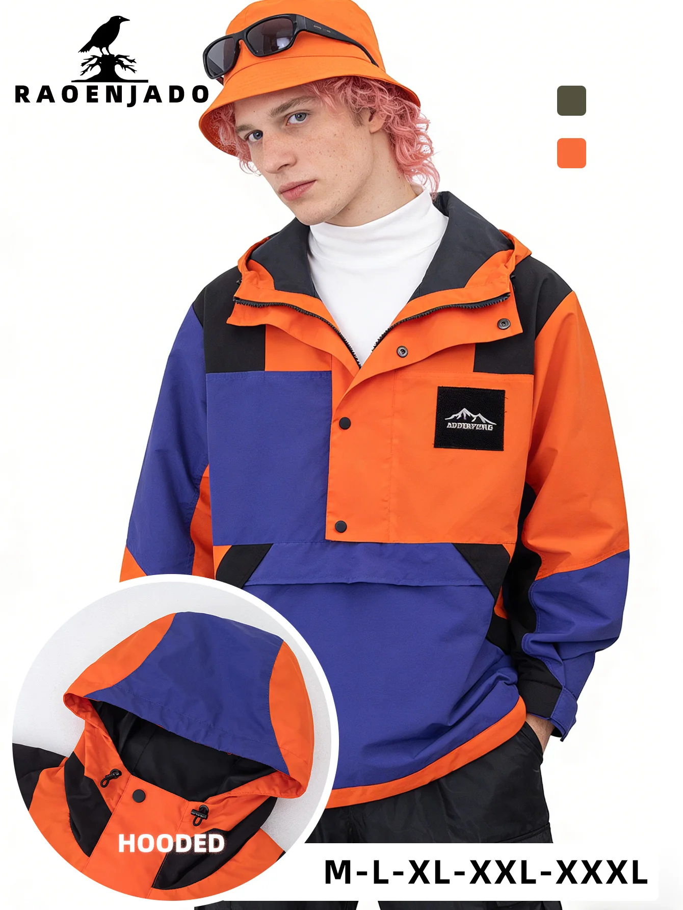 Herren Softshell-Jacken Poncho Windbreaker Outdoor Trenchcoat Feldjacke Wasserdicht Leichtgewicht mit Kapuze Regenmäntel für Frühling & Herbst