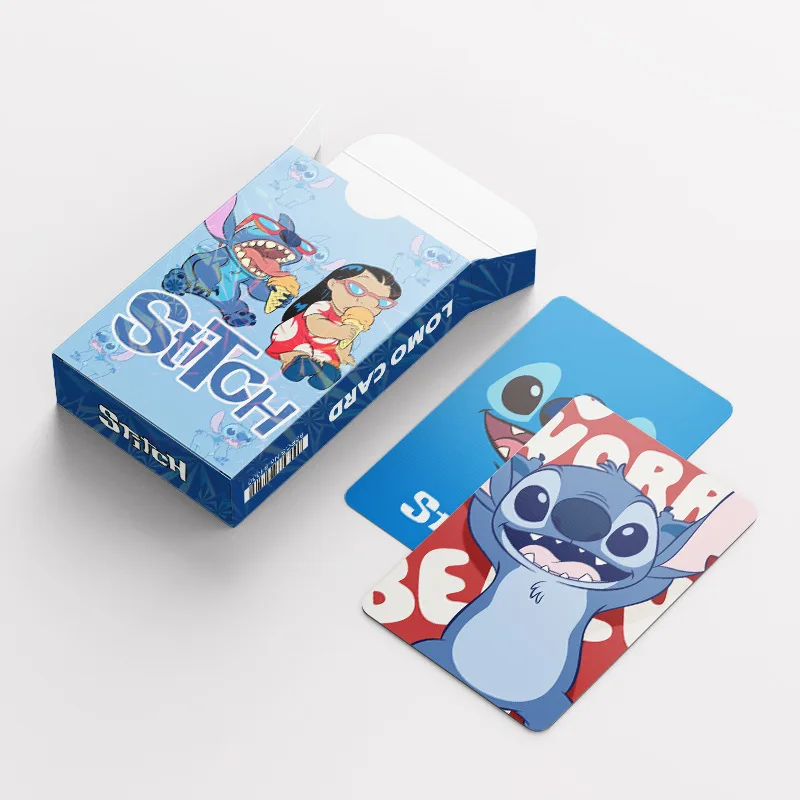 60+32 stks/set Disney Stitch Photocards Schattige Puppy Kaarten Cartoon Ansichtkaart Kindercadeau