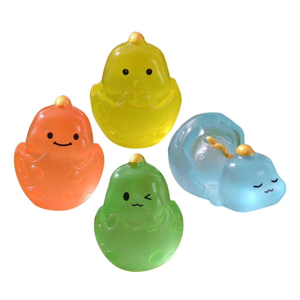 

4Pcs Resin Eggshell Dinosaur Decor Miniature Dinosaur Statues for Garden Landscape DIY Craft Cake Aquarium Bonsai Tiny Resin