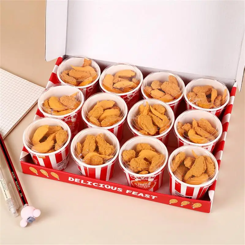 Creative Eraser Cartoon Simulation Family Bucket Fried Chicken Set Drumstick Eraser Kawaii Stationery For Kids Rubber