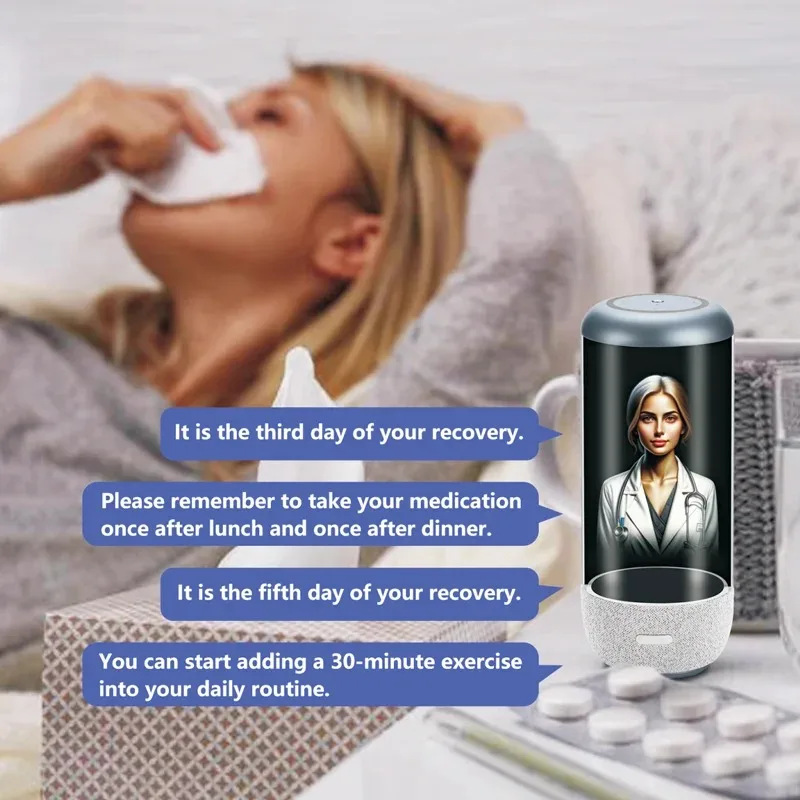 Powered Voice Interaction NS Display Ai HoloBox Support Holographic Desktop Companion Combines Advanced AI