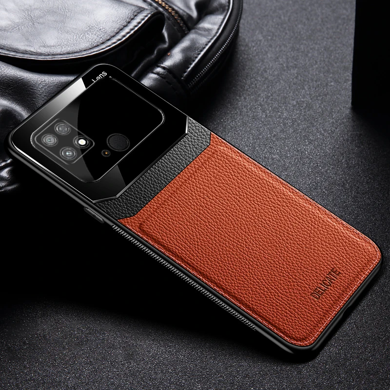 For Poco C40 2022 Case Leather Mirror Camera Lens Protective Phone Case For Xiaomi Poco C40 Poko Poxo Little C40 C 40 Back Cover