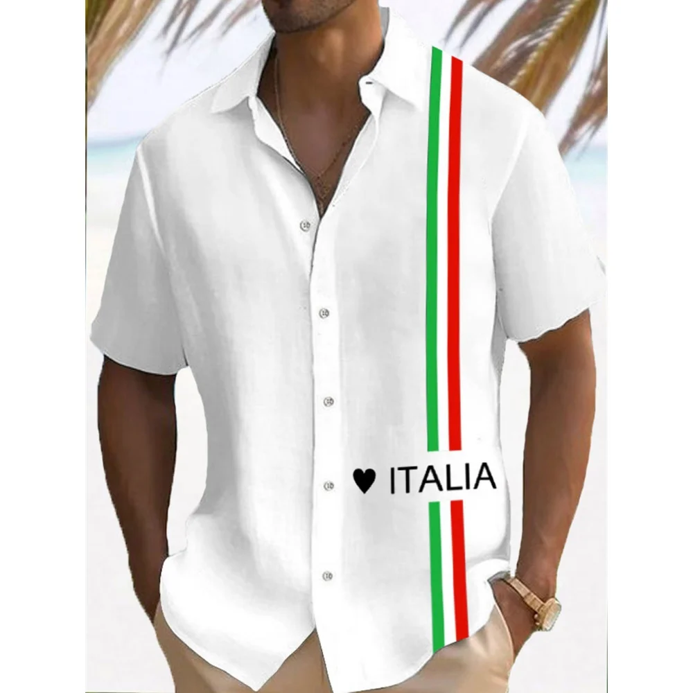 Heren Shirt Zomer Casual Mode Korte Mouwen Shirt Voor Heren Losse Ademende Hawaiiaans Shirt Man Casual Heren Kleding Top