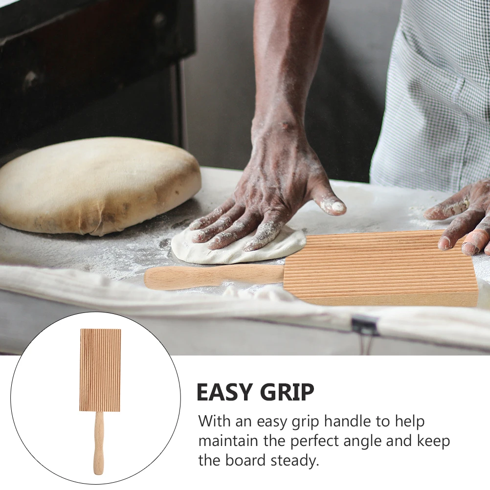 

2pcs Beechwood Pasta Maker Board Shaper Rolling Plate Noodle Gnocchi Cavatelli Kitchen Tool Homemade Durability