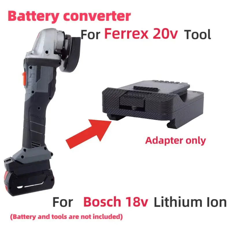 

Adaptor Converter For Bosch 18v Lithium Batteries Converter to Ferrex 20v Brushless Tools Adaptor(without battery and tools)