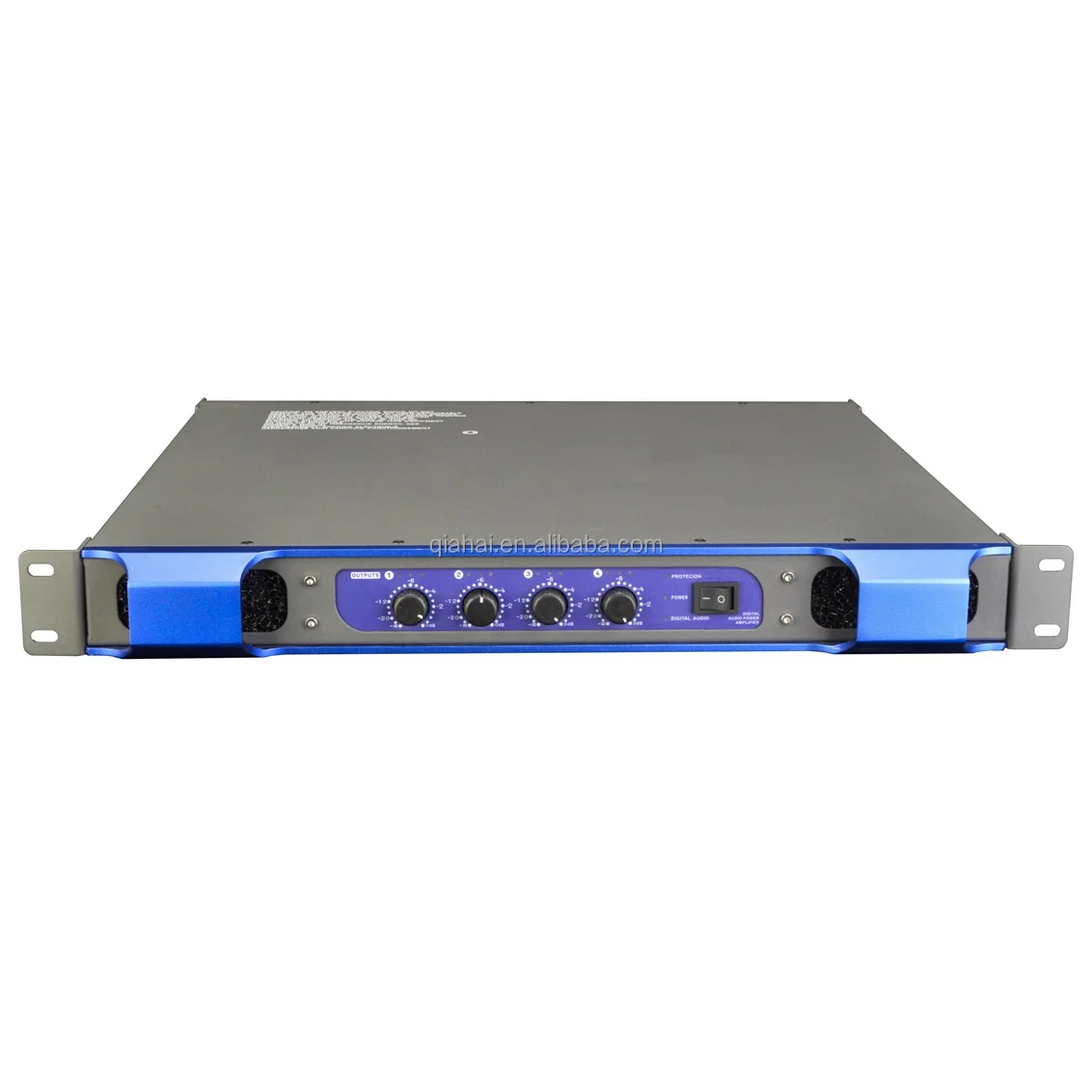 Four Channel Amplifier, 4 Ch X 1000W Stereo 8Ohm Professional Audio Amplifier for Line Array Sound System, DA1004