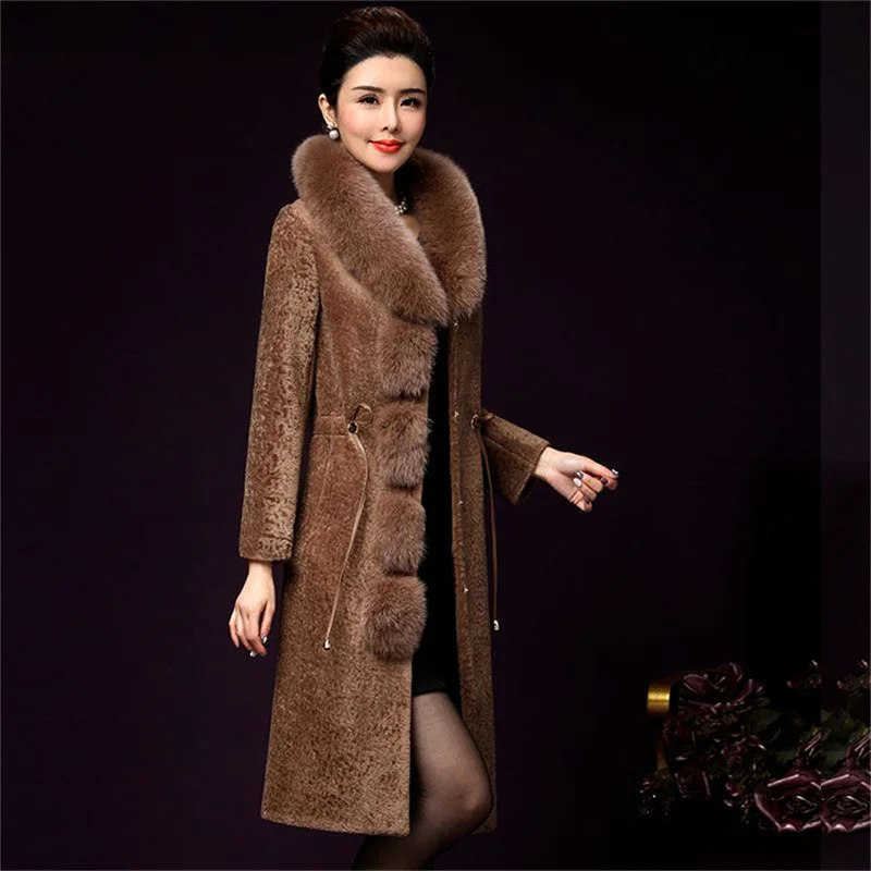 

Female Winter Jacket Sheep Shearing Coat Women 2021 New Winter Korean Loose Particles Lamb Plush Imitation Fur Long Coat Women