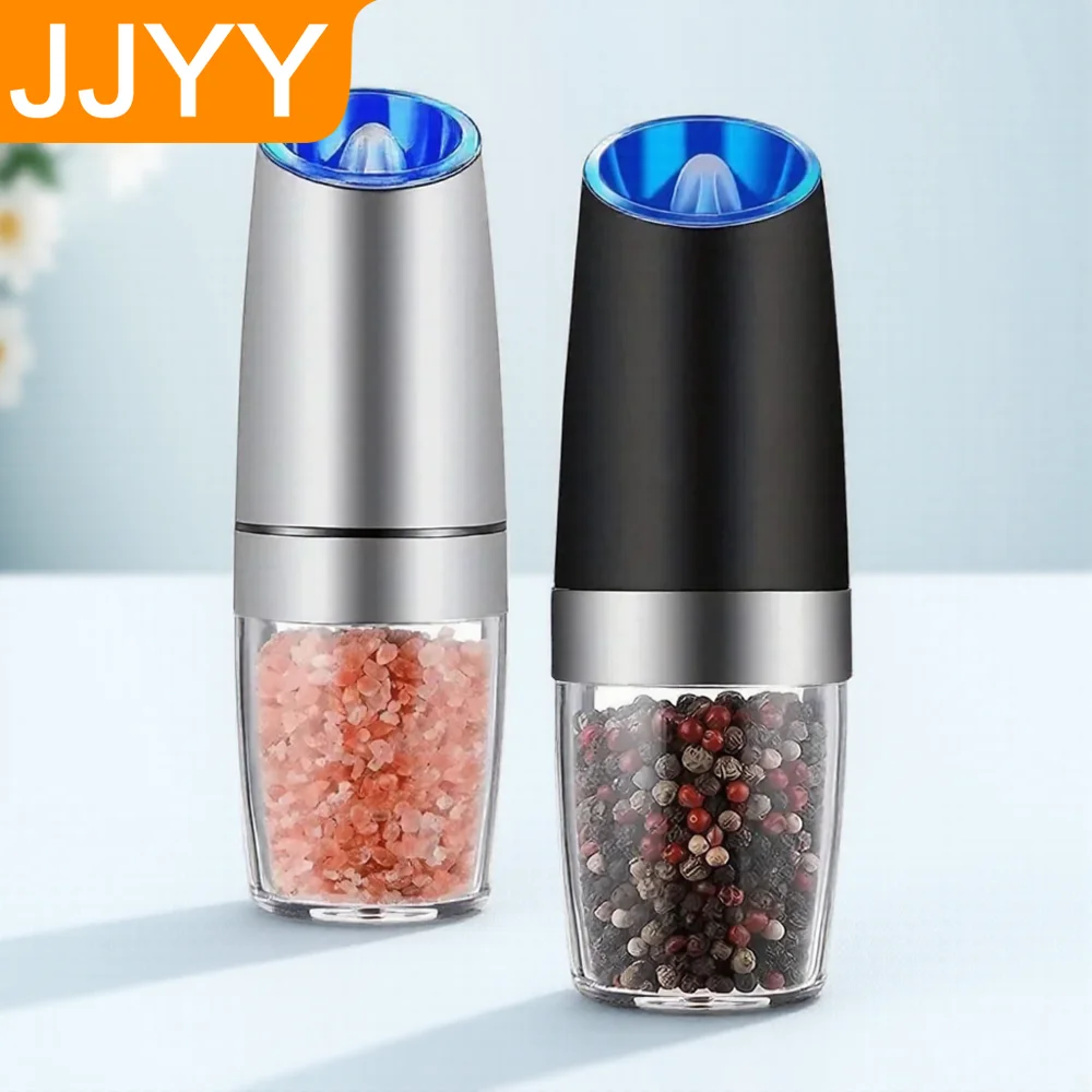 

1PC Electric Salt Pepper Grinder with LED Light Adjustable Coarseness Battery Powered Kitchen Tool
