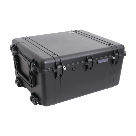 IP67 Waterproof Case, Hard Plastic Equipment Case with Pre-cut Foam, Heavy Duty Shockproof Rolling Storage Box, 847x722x443mm