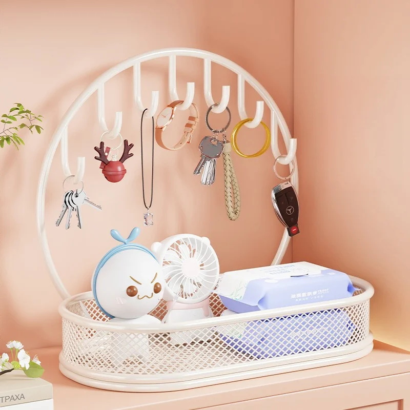 Decoration Key Holder Storage Rack Entry Hall Hanging Display Shelf Household Desktop Organizer Jewelry Accessory Storage Stand