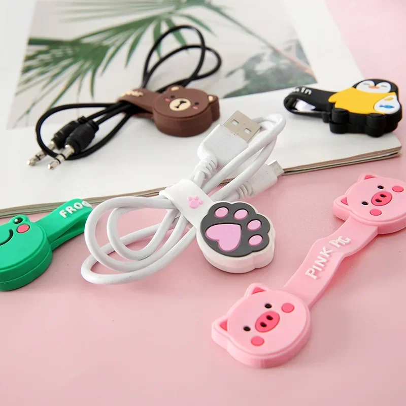 Magnetic Animals Cable Organizer Earbud Cord Holder Charger Clips Desk Cable Management Bookmark Cord Keeper Wire Wrap