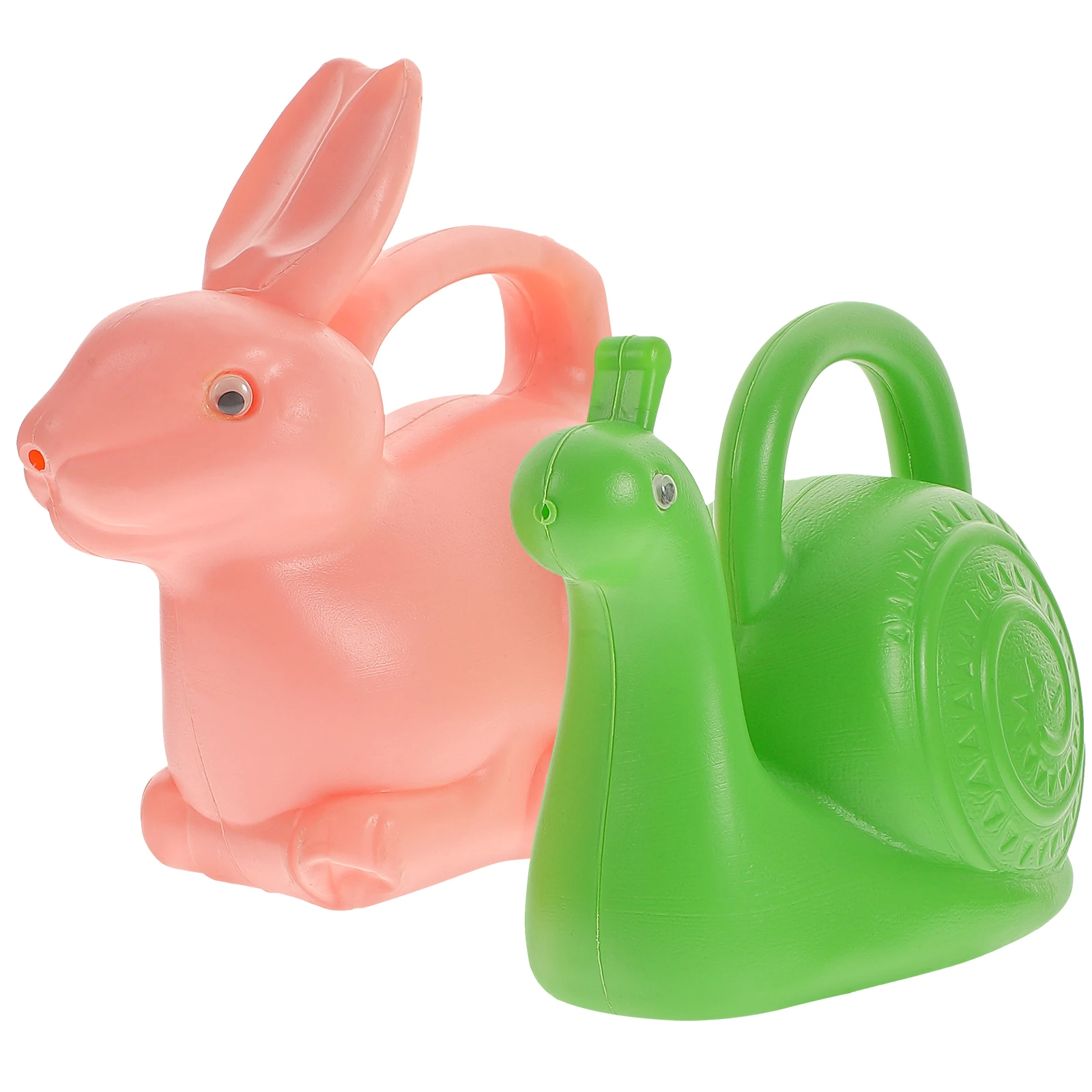

2Pcs Animal Shape Watering Cans Kids Plastic Kettle Large Capacity Durable Comfortable Grip Parent Child Interactive Beach