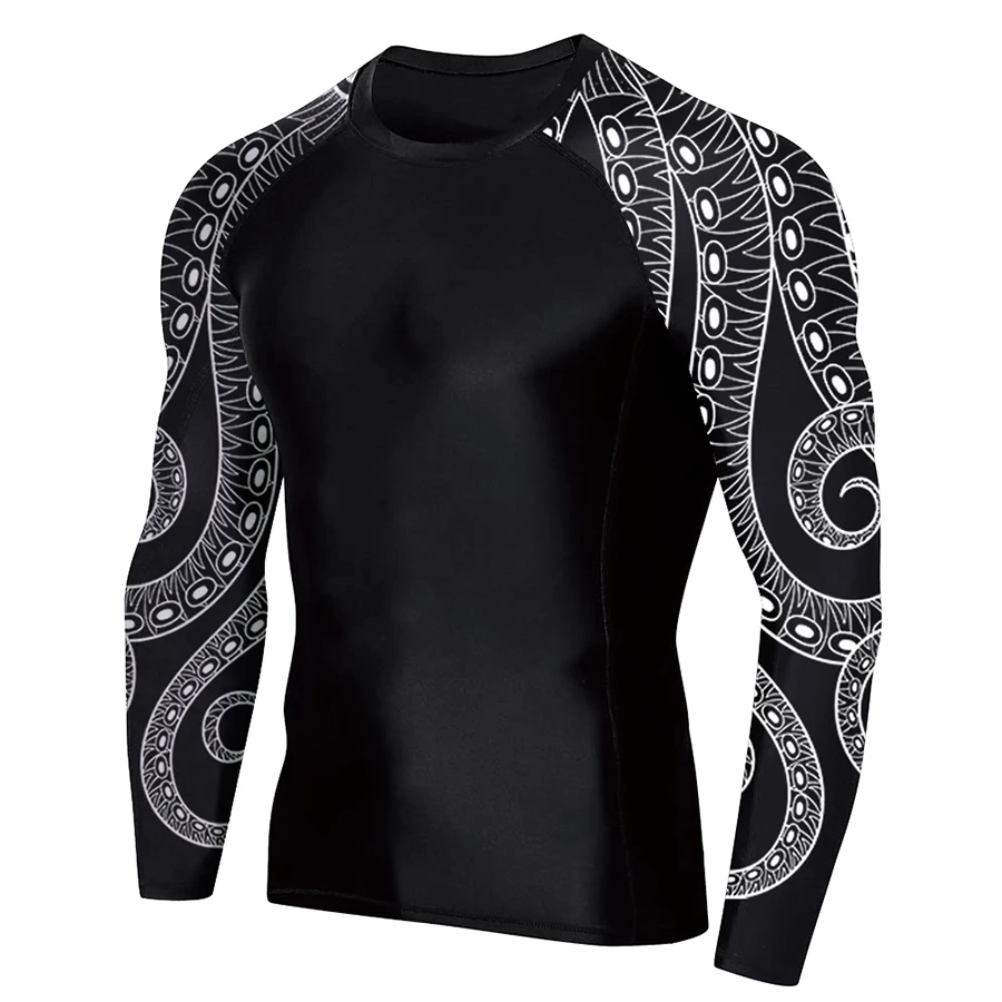 Men's MMA Leg Protector Compression Performance T-shirt BJJ Jiu Jitsu Shorts Tight Pants Boxing Shorts
