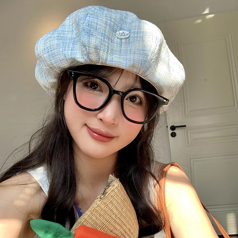 Spring and summer new Korean version small fresh beret women's fashion show face small versatile painter hat temperament style