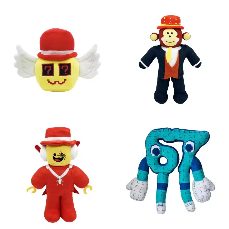 Steel Brainrot game peripheral toys plush toys cartoon cute soft plush toys strawberry elephant king monkey children's gift