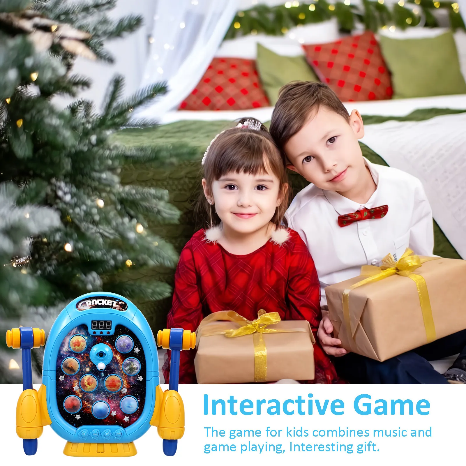 Kids Whack Hammer Space Design Interactive Educational Pounding Game Develop Coordination Skills Kids Whack Toy