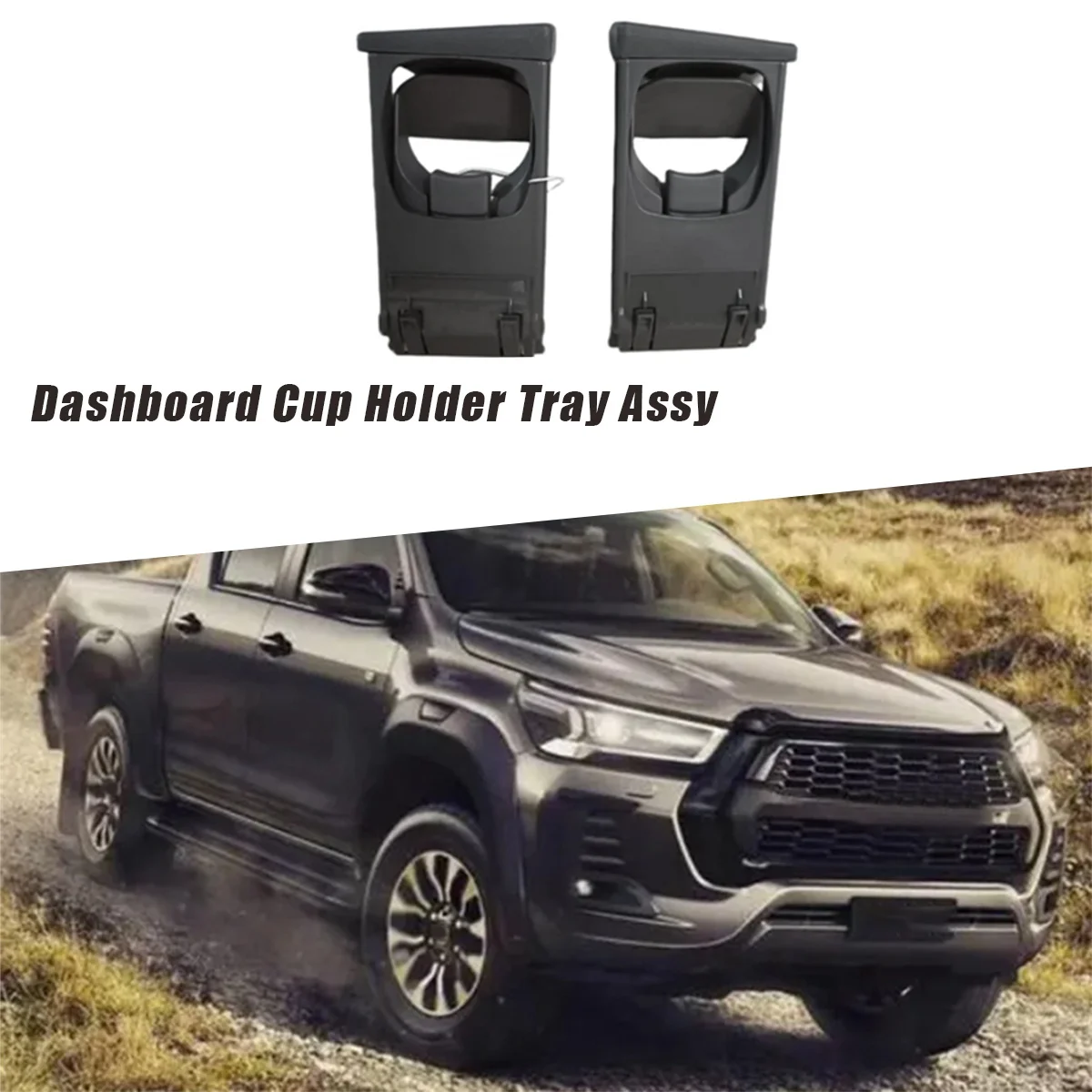 1Pair Car Dashboard Cup Holder Tray Assy 556040K010 55604-0K020 for Toyota Hilux 2005-2014 Overseas Edition Left/Right