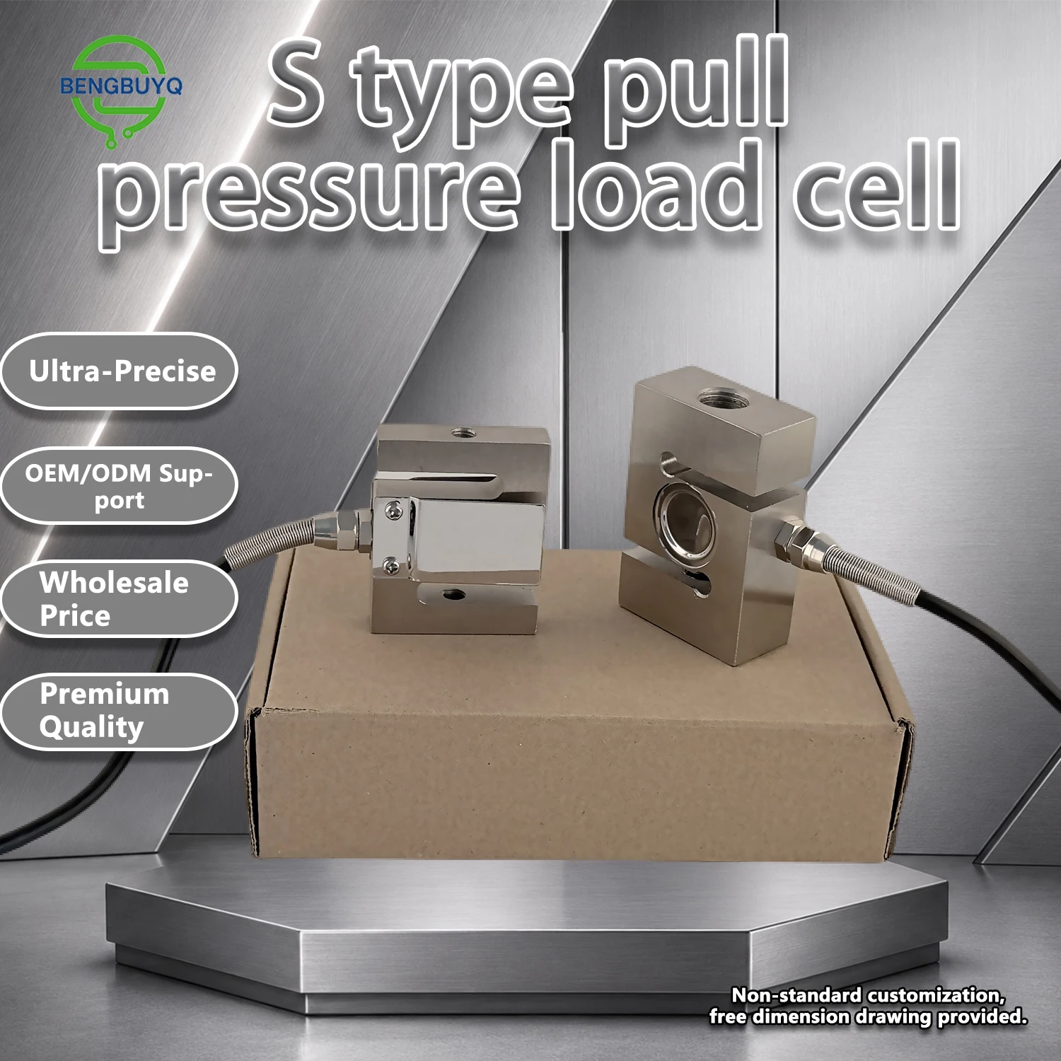 S Type Load Cell for Precision Measurement, Customizable, with Accessories for Factory Use. 3.High Precision S Type Load