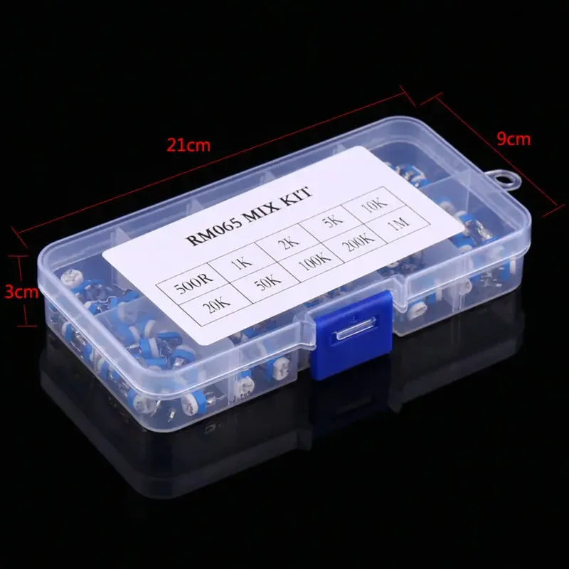 مجموعة واسعة من قيم المقاومة مجموعة تشذيب الجهد 500 1000 2000 5000 10000 20000 50000 100000 200000 1000000 أوم