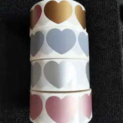 1000 peças/rolo 30*35mm ouro ou prata amor coração raspar adesivos, mensagem secreta ou adesivos de casamento
