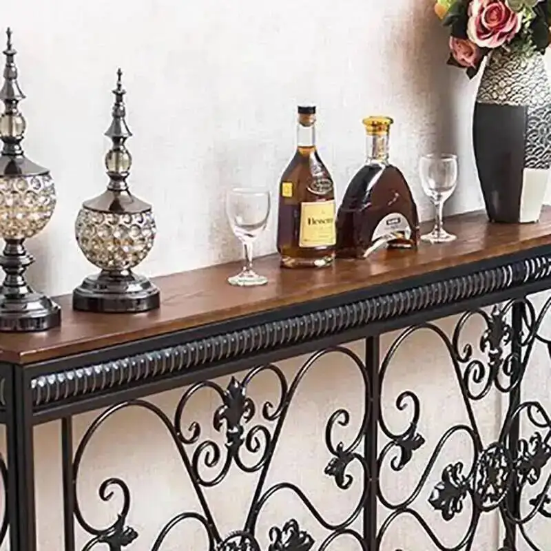 American Porch Narrow Table Entrance European Console Beauty Console Table Rustic Eclectic Table Salon Maison Home Furniture